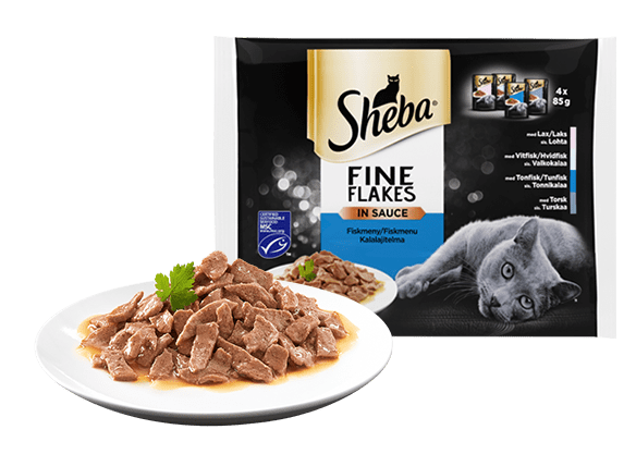 Sheba® Fine Flakes Fisk 4-pak image