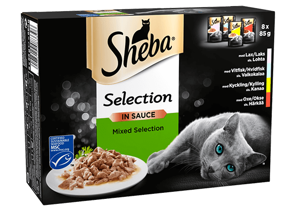 Sheba® Selection Mixed Collection med Laks, Hvidfisk og Kylling image